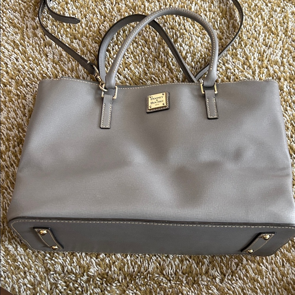 Dooney & Bourke Gray Leather Tote